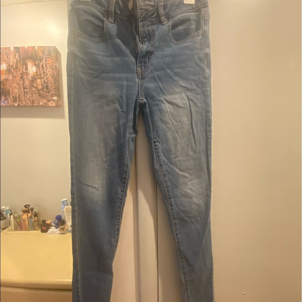 American eagle mid wash skinny jean